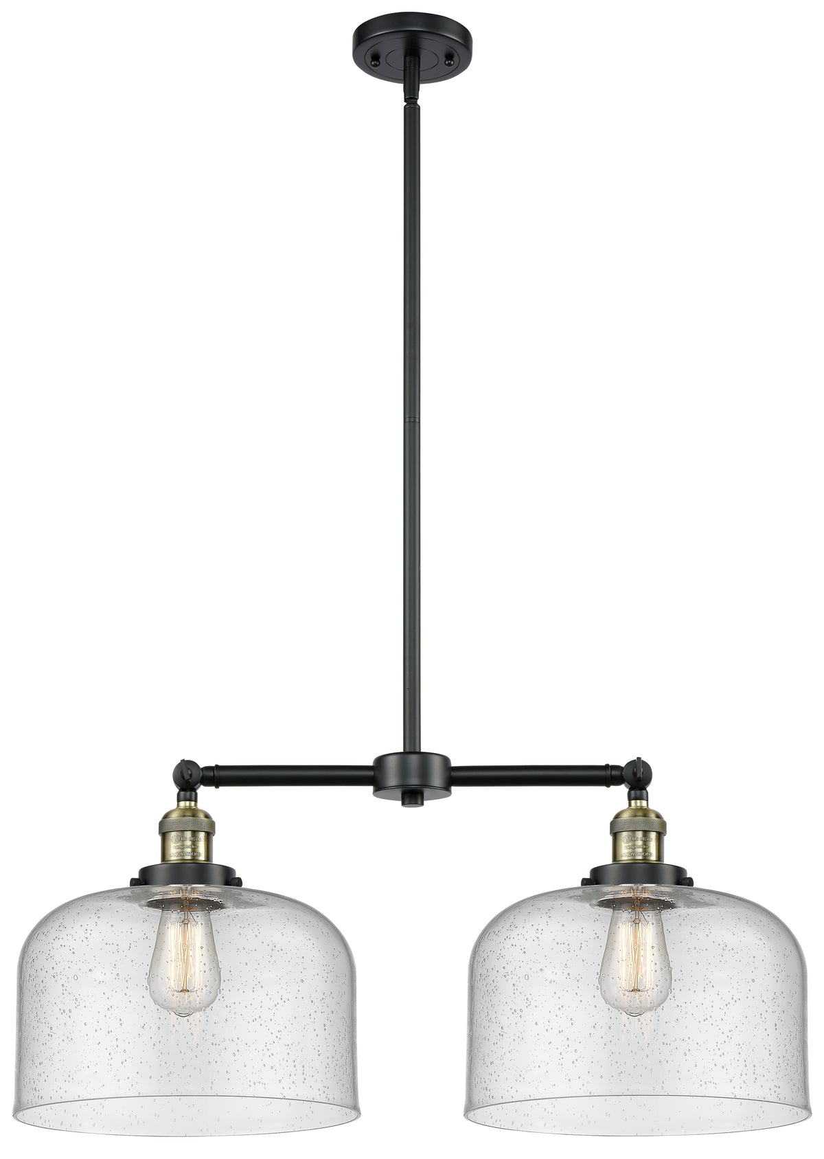 Bell 21-Inch 2-Light Stem-Hung Island Light Up to 47.125-Inch High