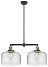 Bell 21-Inch 2-Light Stem-Hung Island Light Up to 47.125-Inch High