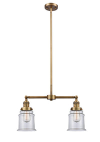 Canton 21-Inch 2-Light Stem-Hung Island Light with LED Bulbs Up to 46.375-Inch High