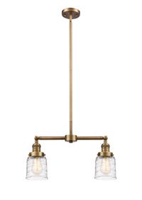 Bell 21-Inch 2-Light Stem-Hung Island Light with LED Bulbs Up to 44.875-Inch High 5.75-Inch Shade Height