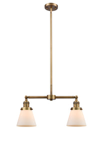 Cone 21-Inch 2-Light Stem-Hung Island Light 10-Inch High Up to 44.875-Inch High
