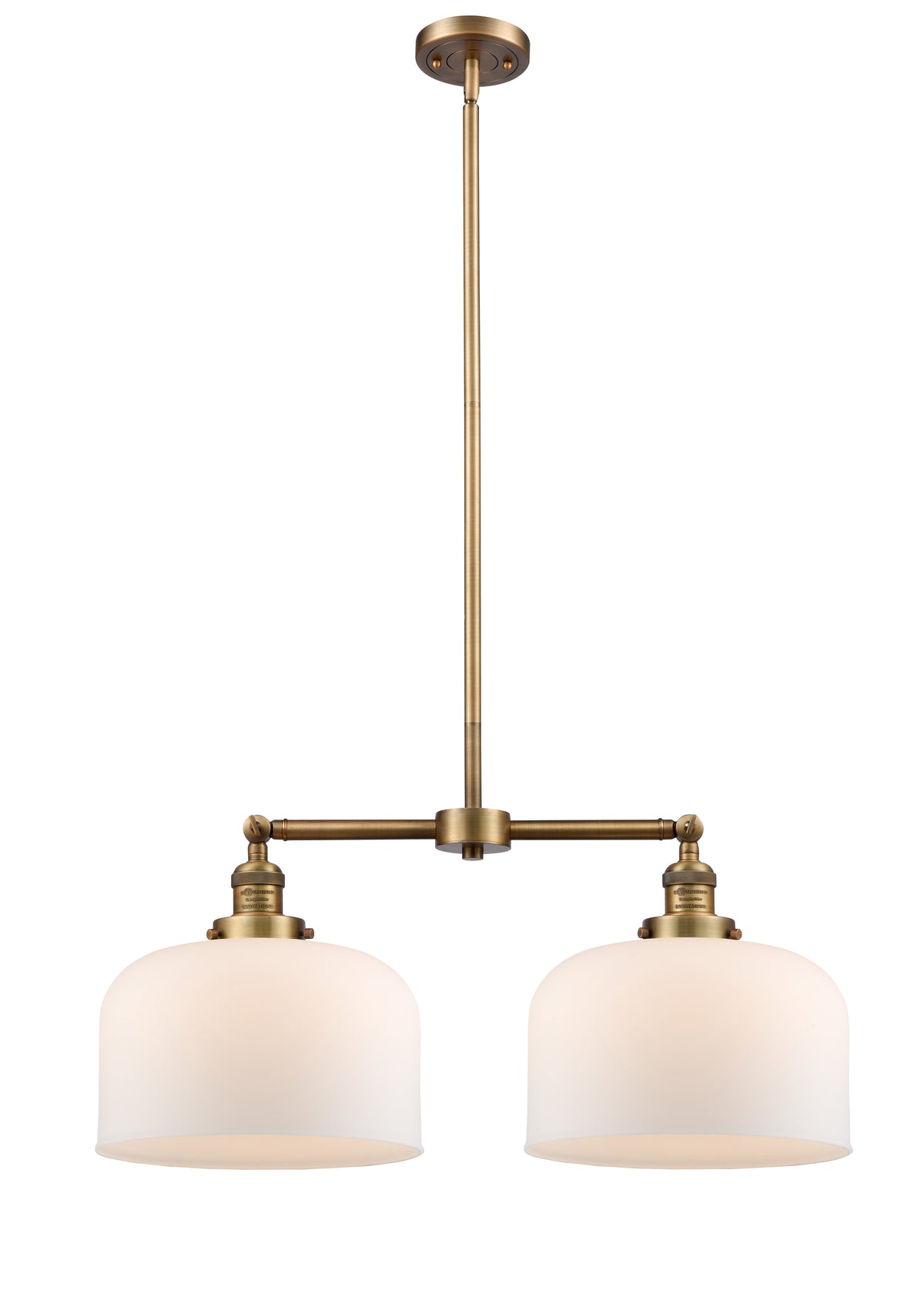 Bell 21-Inch 2-Light Stem-Hung Island Light Up to 47.125-Inch High