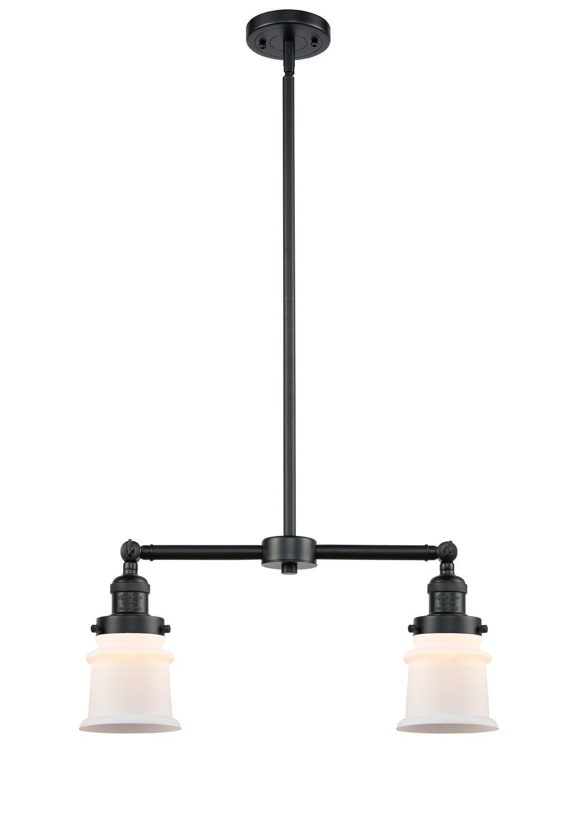 Canton 21-Inch 2-Light Stem-Hung Island Light with LED Bulbs Up to 44.625-Inch High