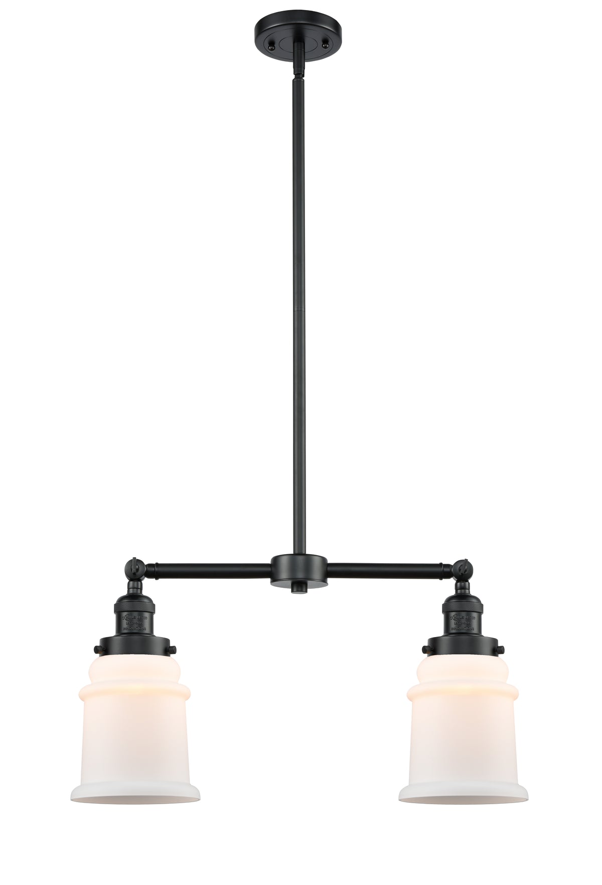 Canton 21-Inch 2-Light Stem-Hung Island Light with LED Bulbs Up to 46.375-Inch High