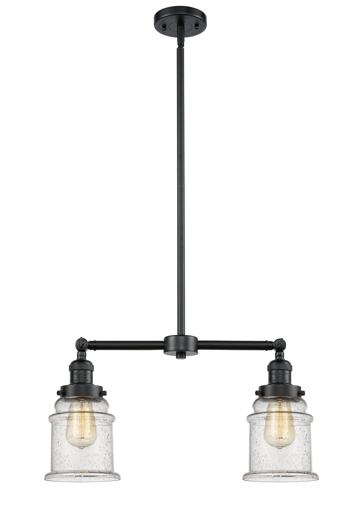 Canton 21-Inch 2-Light Stem-Hung Island Light Up to 46.375-Inch High
