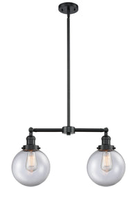 Beacon 25-Inch 2-Light Stem-Hung Island Light with LED Bulbs 12.5-Inch High