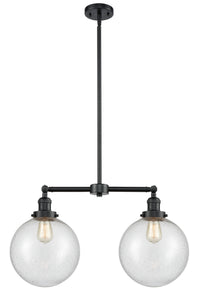 Beacon 25-Inch 2-Light Stem-Hung Island Light with LED Bulbs 14-Inch High
