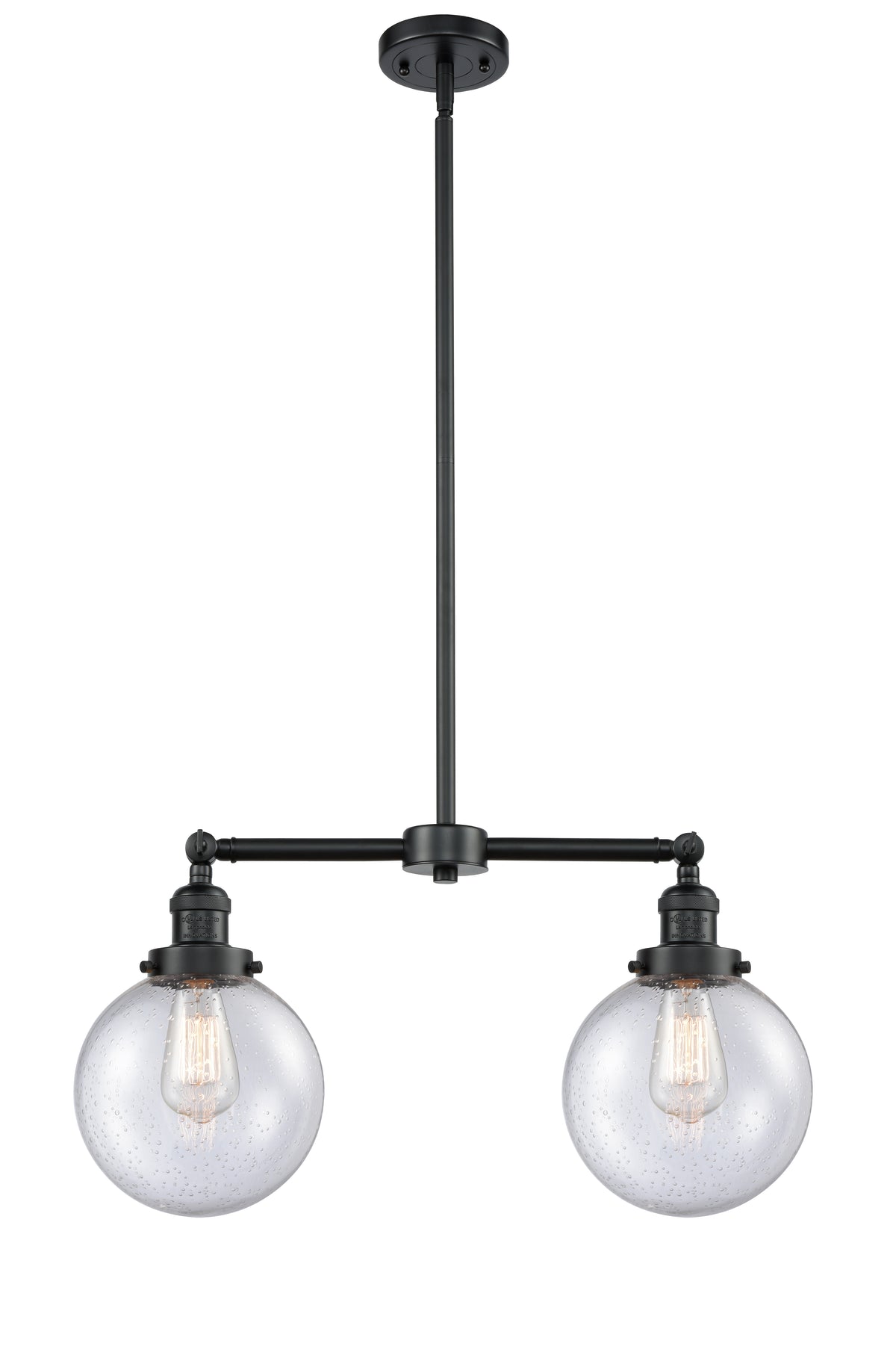 Beacon 25-Inch 2-Light Stem-Hung Island Light with LED Bulbs 12.5-Inch High