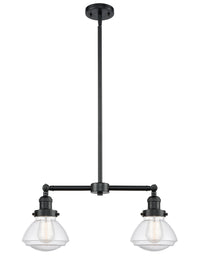 Olean 22-Inch 2-Light Stem-Hung Island Light with LED Bulbs