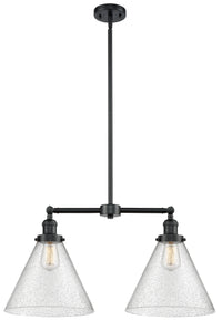 Cone 21-Inch 2-Light Stem-Hung Island Light 14.125-Inch High