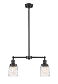 Bell 21-Inch 2-Light Stem-Hung Island Light with LED Bulbs Up to 44.875-Inch High 5.75-Inch Shade Height