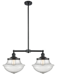 Oxford 25-Inch 2-Light Stem-Hung Island Light