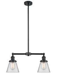 Cone 21-Inch 2-Light Stem-Hung Island Light 10-Inch High Up to 44.875-Inch High