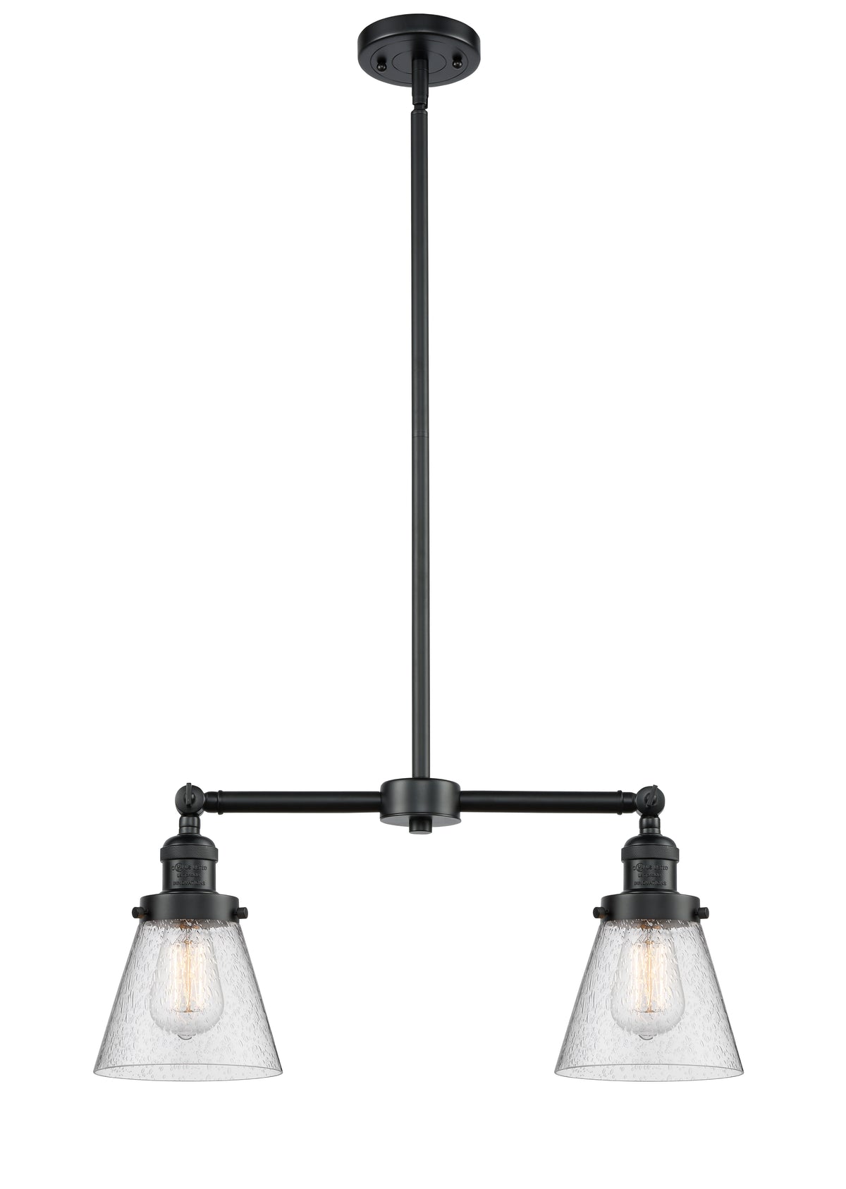 Cone 21-Inch 2-Light Stem-Hung Island Light 10-Inch High Up to 44.875-Inch High