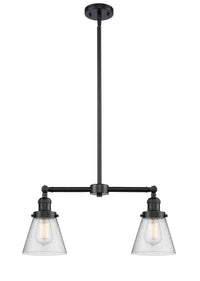 Cone 21-Inch 2-Light Stem-Hung Island Light 10-Inch High Up to 44.875-Inch High