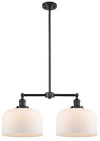 Bell 21-Inch 2-Light Stem-Hung Island Light Up to 47.125-Inch High
