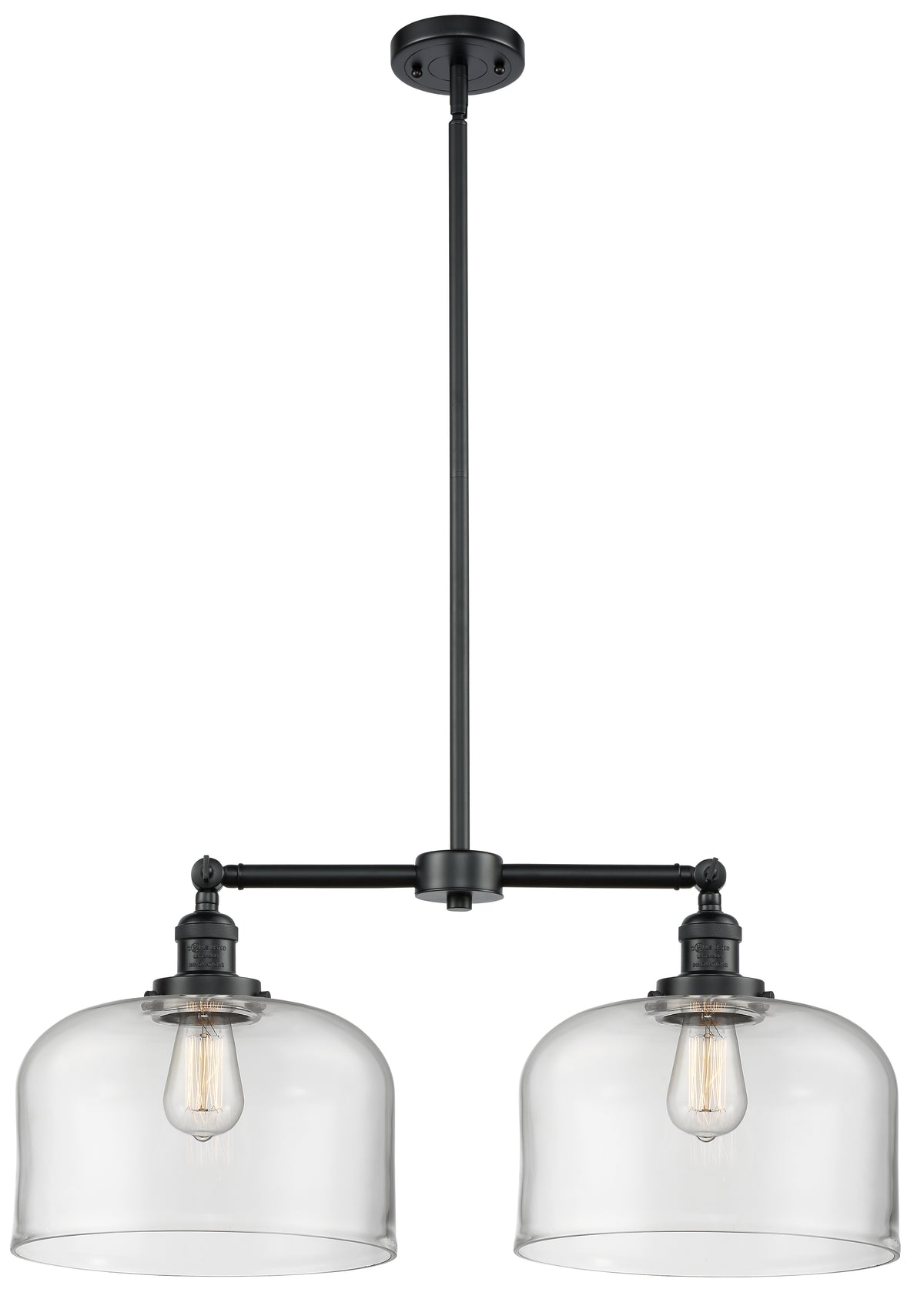 Bell 21-Inch 2-Light Stem-Hung Island Light Up to 47.125-Inch High