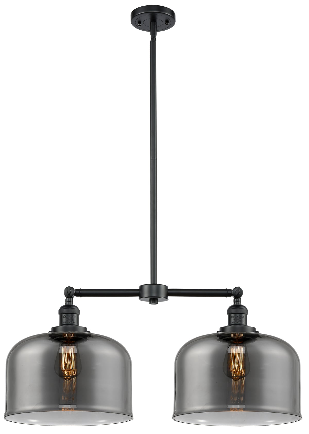 Bell 21-Inch 2-Light Stem-Hung Island Light Up to 47.125-Inch High