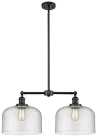 Bell 21-Inch 2-Light Stem-Hung Island Light Up to 47.125-Inch High