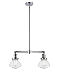 Olean 22-Inch 2-Light Stem-Hung Island Light with LED Bulbs