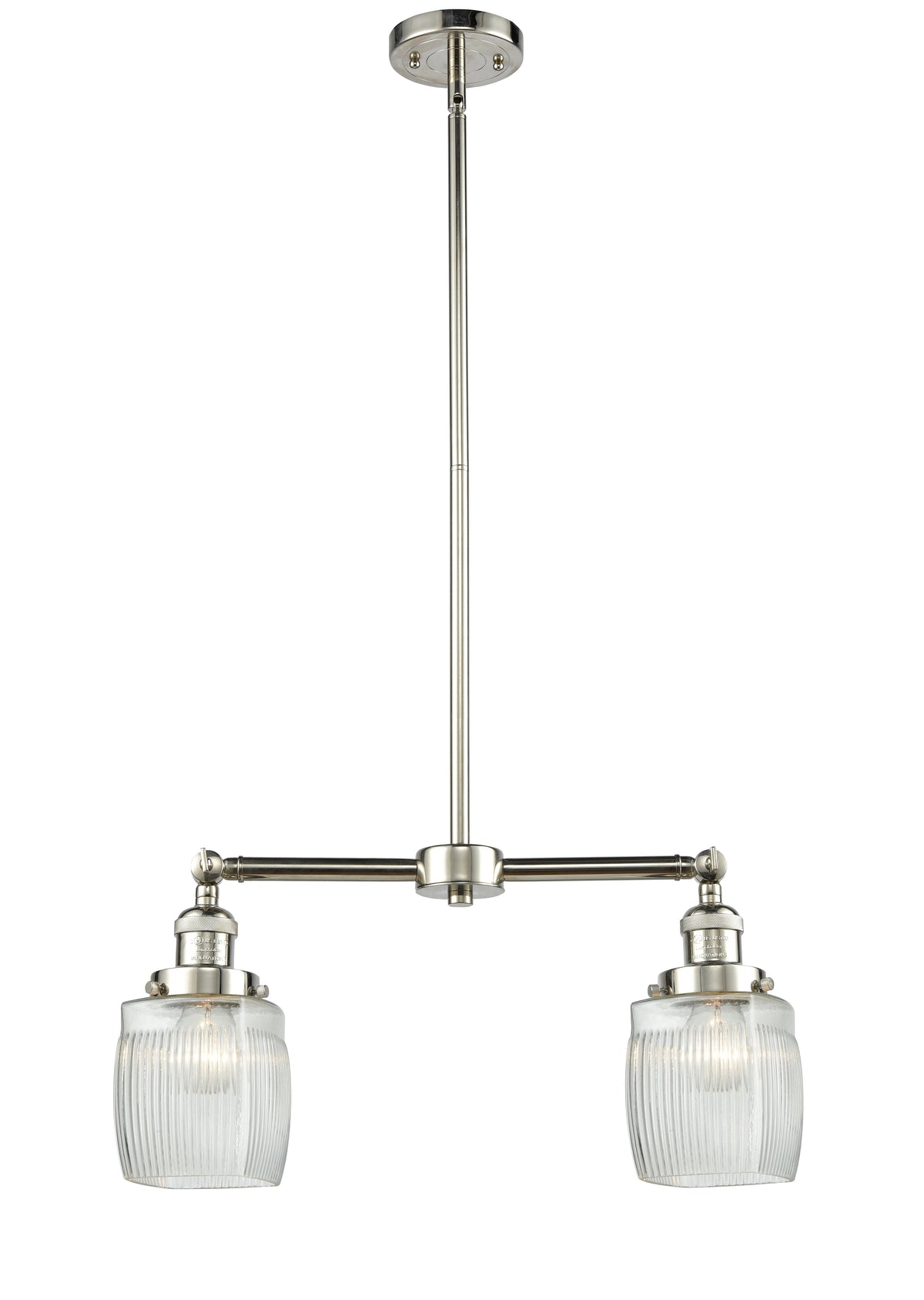 Colton 22-Inch 2-Light Stem-Hung Island Light