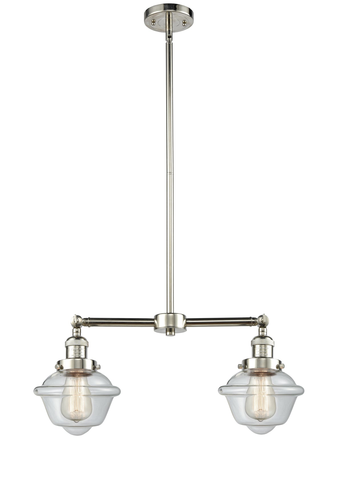 Oxford 24-Inch 2-Light Stem-Hung Island Light