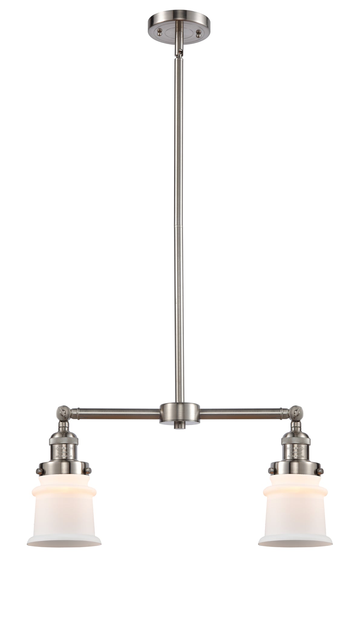 Canton 21-Inch 2-Light Stem-Hung Island Light with LED Bulbs Up to 44.625-Inch High