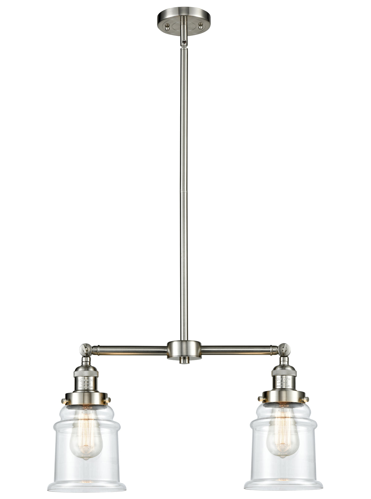 Canton 21-Inch 2-Light Stem-Hung Island Light Up to 46.375-Inch High