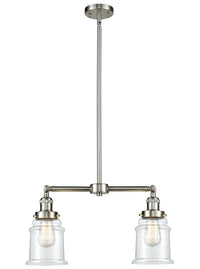Canton 21-Inch 2-Light Stem-Hung Island Light with LED Bulbs Up to 46.375-Inch High