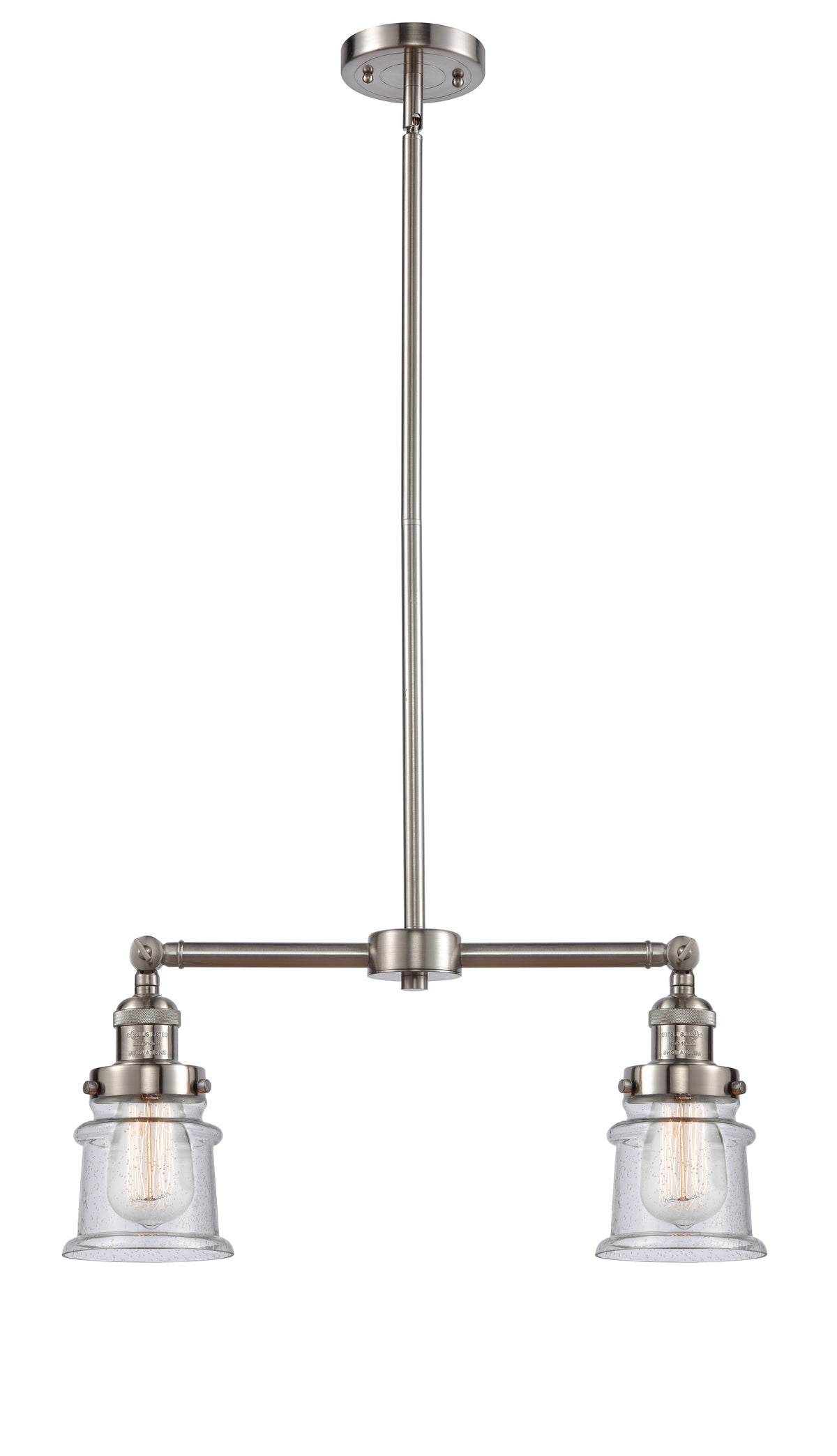 Canton 21-Inch 2-Light Stem-Hung Island Light with LED Bulbs Up to 44.625-Inch High