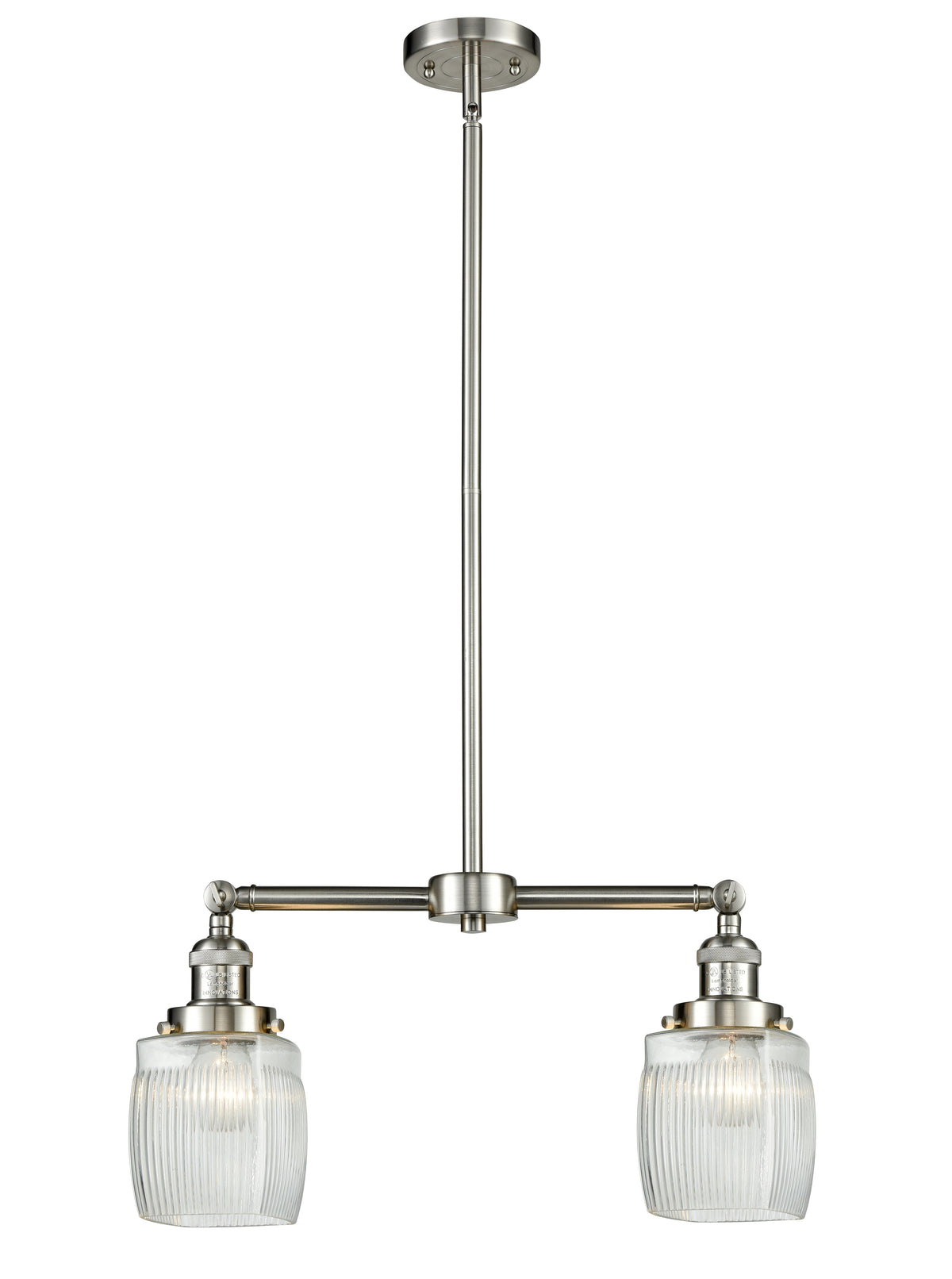 Colton 22-Inch 2-Light Stem-Hung Island Light
