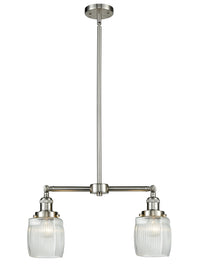 Colton 22-Inch 2-Light Stem-Hung Island Light