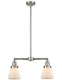 Cone 21-Inch 2-Light Stem-Hung Island Light 10-Inch High Up to 44.875-Inch High