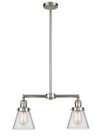 Cone 21-Inch 2-Light Stem-Hung Island Light 10-Inch High Up to 44.875-Inch High
