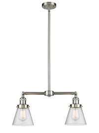 Cone 21-Inch 2-Light Stem-Hung Island Light 10-Inch High Up to 44.875-Inch High