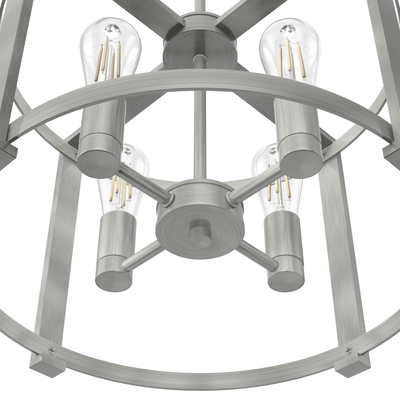 Astwood 18-inch 4-light Brushed Nickel Drum Chandelier