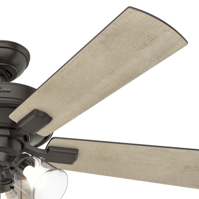 52 inch Crestfield Noble Bronze Ceiling Fan with LED Light Kit and Pull Chain
