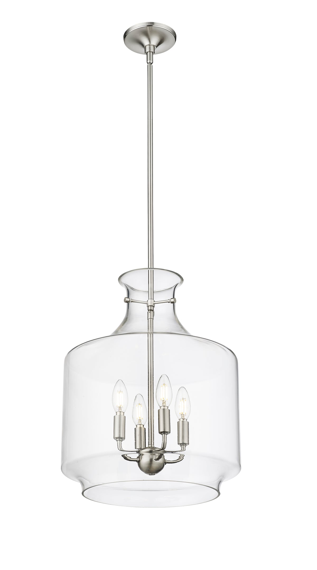 19'' Mahannah Brushed Nickel 4 Light Pendant