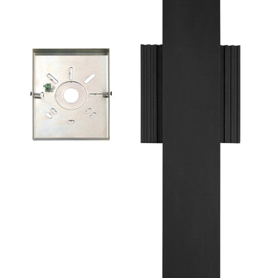 Jacks 36-inch Textured Black 5CCT LED Exterior Wall Sconce