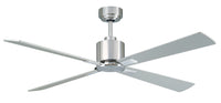 52 Inch DC Chrome Fan with Matte Silver Blades and Remote