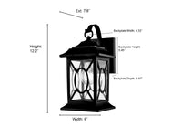 6'' Allbert Powder Coated Black 1 Light Wall Sconce