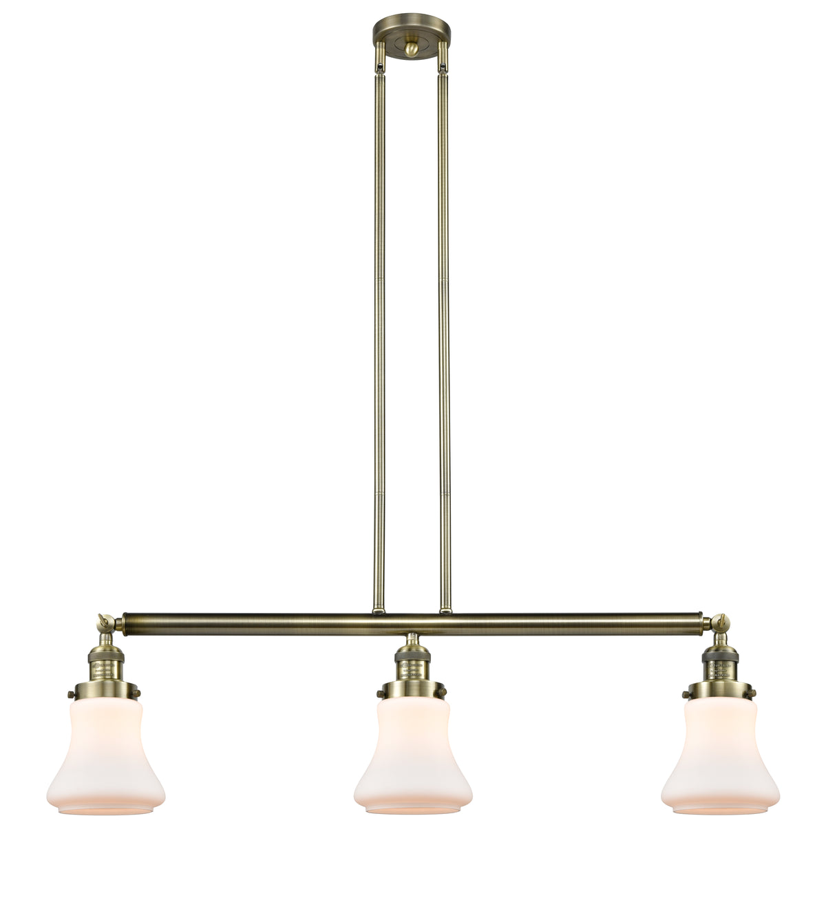 Bellmont 39-Inch 3-Light Stem-Hung Island Light with LED Bulbs