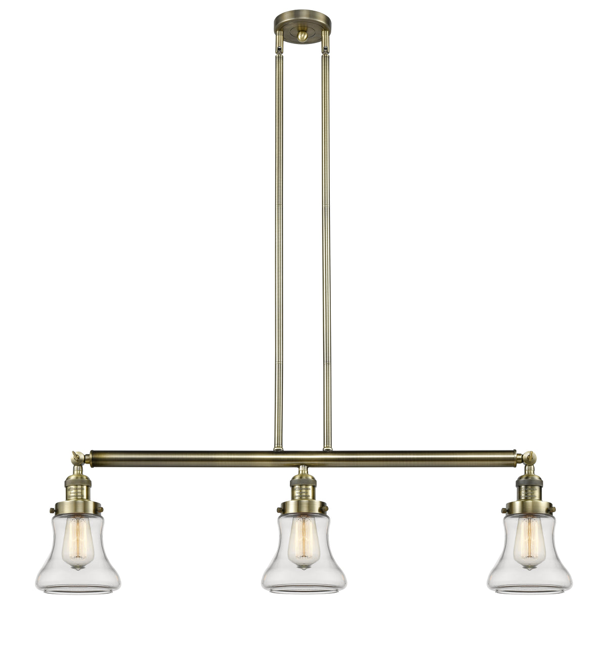 Bellmont 39-Inch 3-Light Stem-Hung Island Light with LED Bulbs