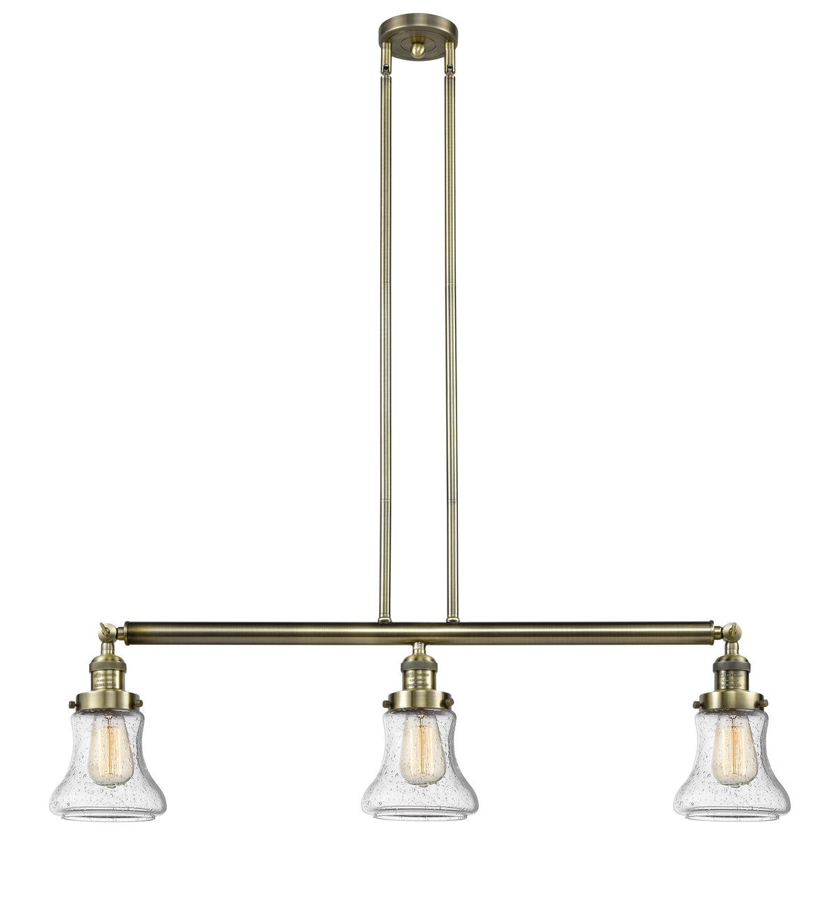 Bellmont 39-Inch 3-Light Stem-Hung Island Light with LED Bulbs