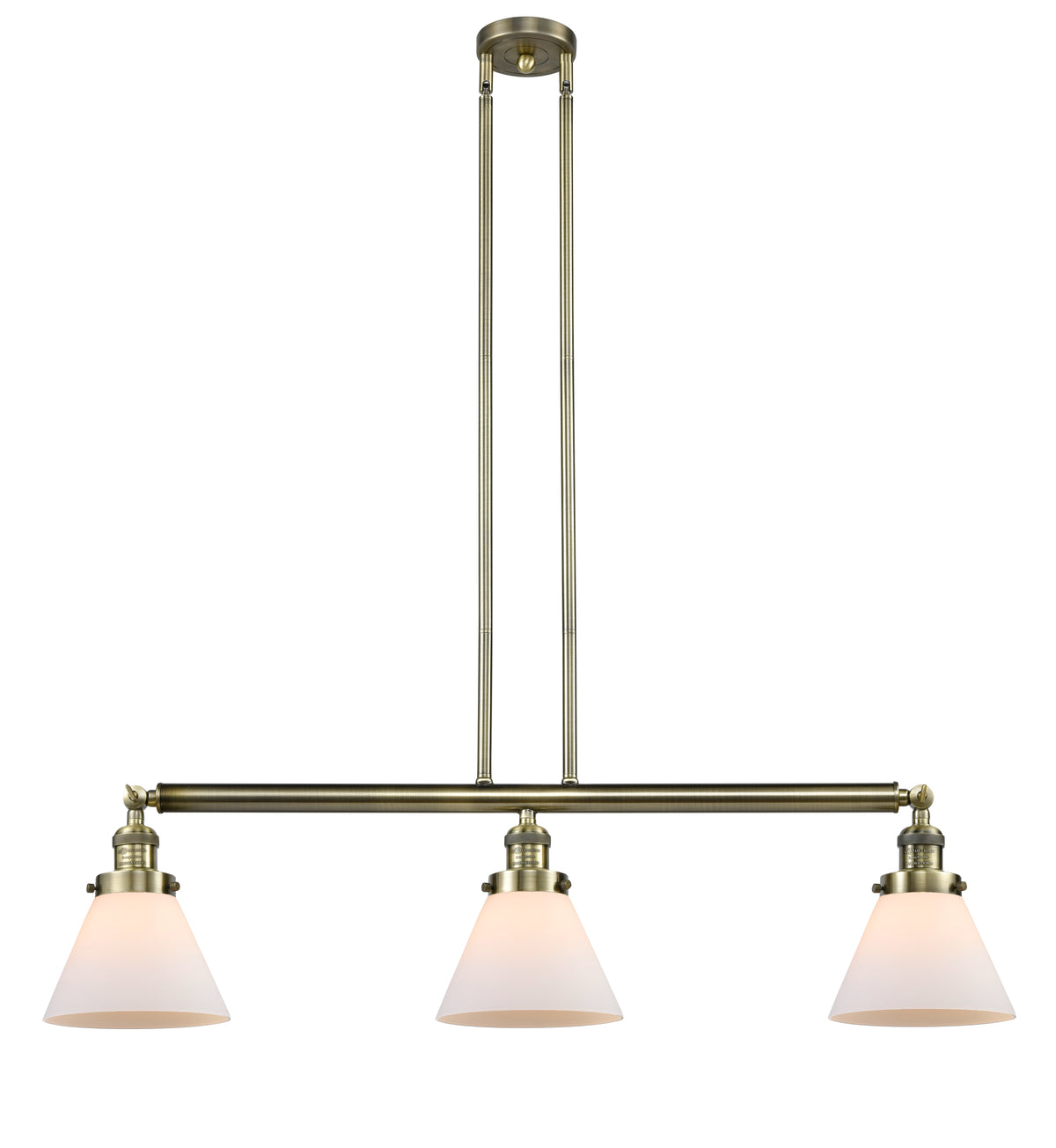 Cone 40-Inch 3-Light Stem-Hung Island Light