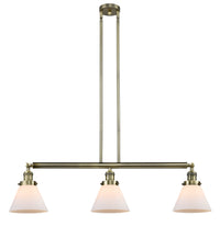 Cone 40-Inch 3-Light Stem-Hung Island Light