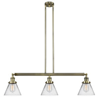 Cone 40-Inch 3-Light Stem-Hung Island Light