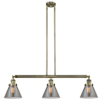 Cone 40-Inch 3-Light Stem-Hung Island Light