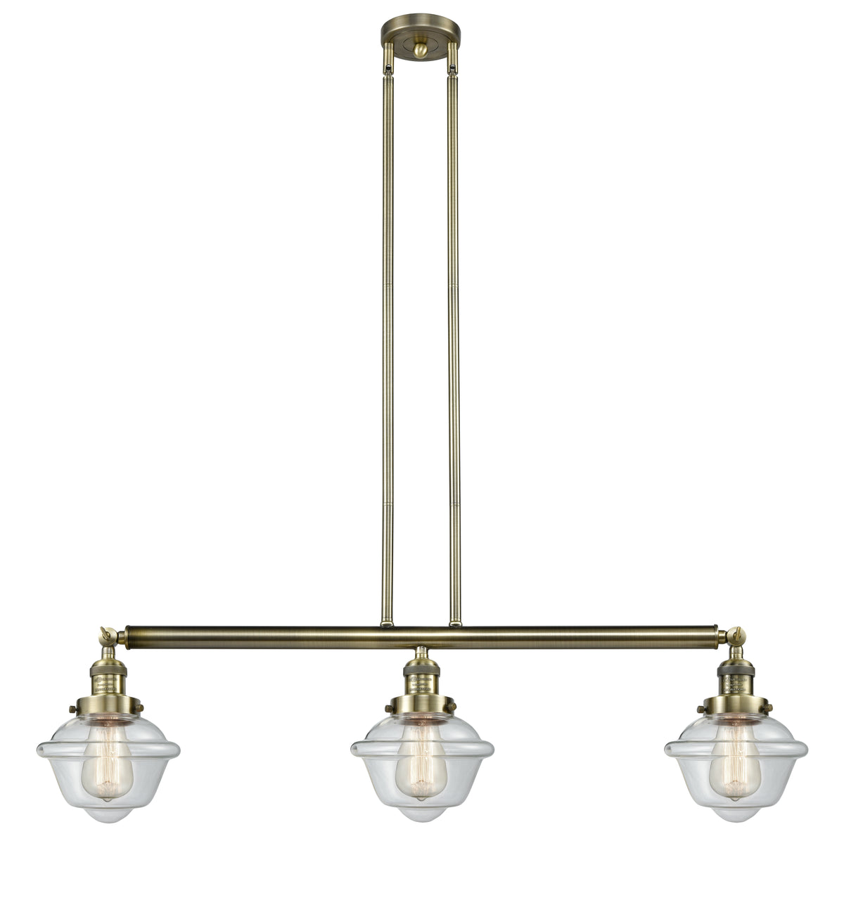 Oxford 40-Inch 3-Light Stem-Hung Island Light