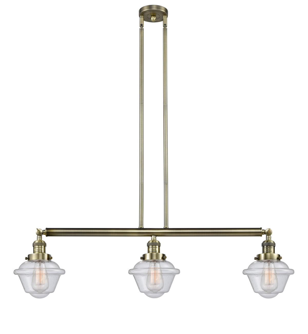 Oxford 40-Inch 3-Light Stem-Hung Island Light
